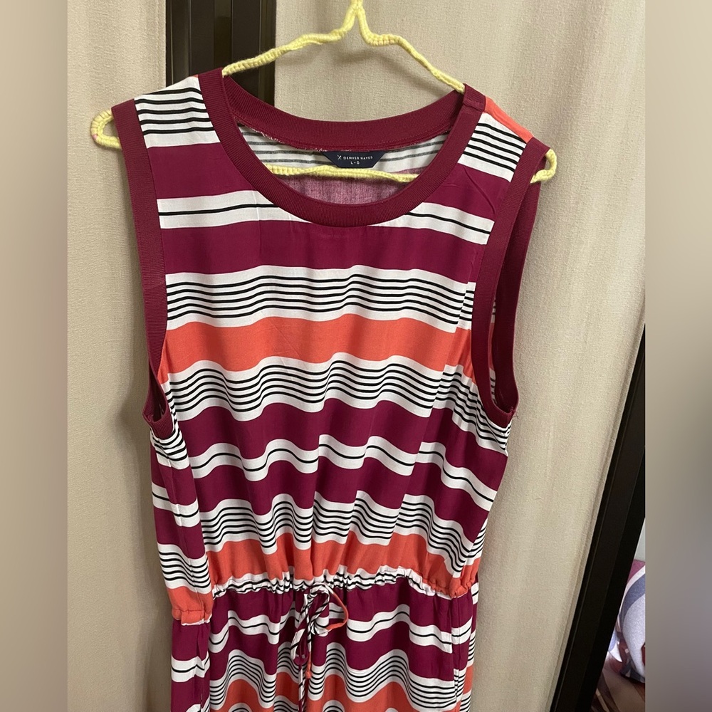 Striped Sleeveless Dress by Denver Hayes in Large.
